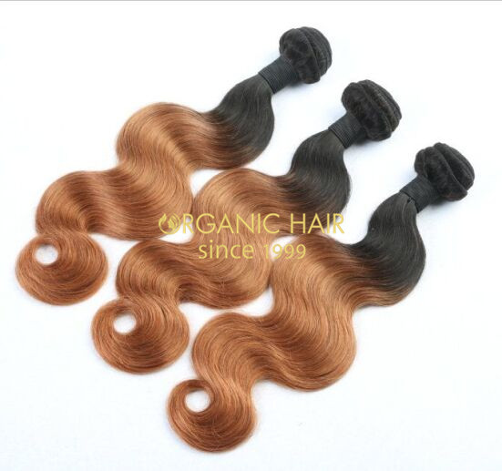 Ombre color hair human weave hair extensions